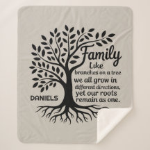 Family Tree Black & Tan Personalized