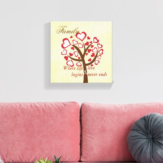 Family Tree Canvas Afdruk (Insitu (Woonkamer))