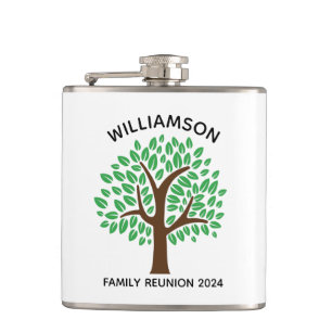 Family Tree Custom Reunion Keepsake Gift Heupfles