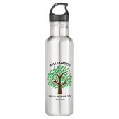 Family Tree Custom Reunion Keepsake Gift Waterfles (Voorkant)
