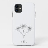 Family Tree Daisies Aangepaste kindernamen Monogra Case-Mate iPhone Case (Achterkant)