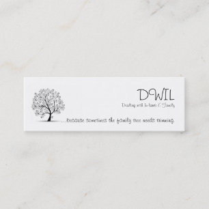 Family Tree DWIL Card - Klein Mini Visitekaartje