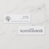 Family Tree DWIL Card - Klein Mini Visitekaartje (Voorkant / Achterkant)