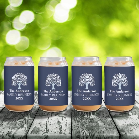 Family Tree Family Reunion Aangepaste naam/datum Blikvorm Glas