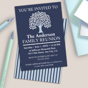 Family Tree Family Reunion Aangepaste naam/datum Kaart