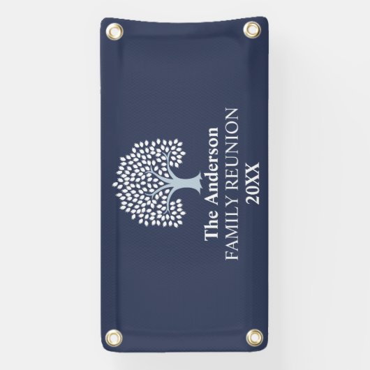 Family Tree Family Reunion Aangepaste naam/datum Spandoek (Verticaal)