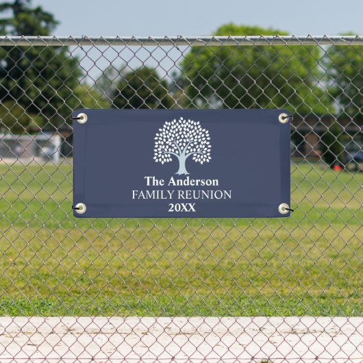 Family Tree Family Reunion Aangepaste naam/datum Spandoek (Insitu)