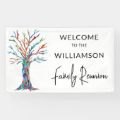 Family Tree Family Reunion Welkom Spandoek (Horizontaal)