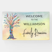 Family Tree Family Reunion Welkom Spandoek (Horizontaal)