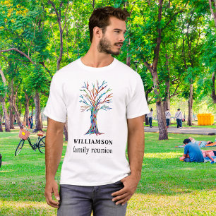 Family Tree Gepersonaliseerde gezinsreünie T-shirt