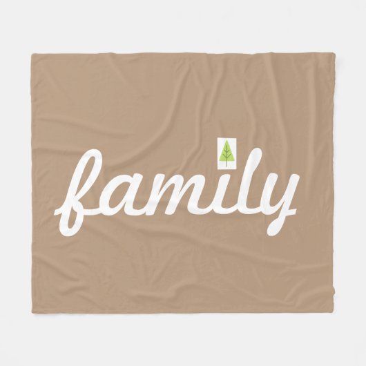 Family Tree Groene Emoji Gooi Deken (Voorkant (Horizontaal))
