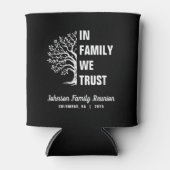 Family Tree In Family We Trust Reunion Zwart Blikjeskoeler (Voorkant)