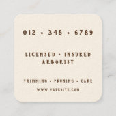 Family Tree Landscaping  Vierkante Visitekaartje (Achterkant)