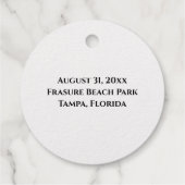 Family Tree Love Heart Reunion Gold Award Bedankjes Labels (Achterkant)