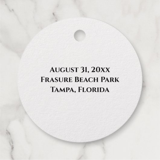 Family Tree Love Heart Reunion Gold Award Bedankjes Labels (Achterkant)