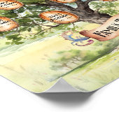 Family Tree Memorial aangepaste Waterverf Poster (Hoek)