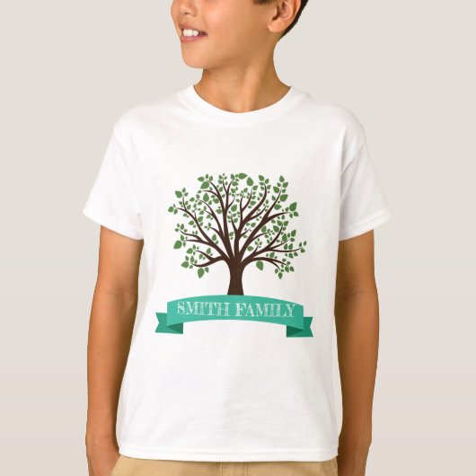 Family Tree met lint label T-shirt (Voorkant)