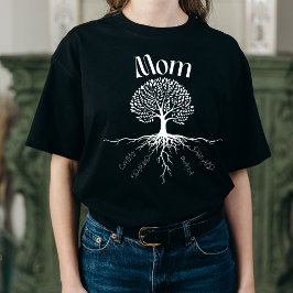 Family Tree Mom - Gepersonaliseerde wortels van li Tri-Blend Shirt