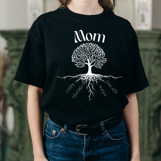 Family Tree Mom - Gepersonaliseerde wortels van li Tri-Blend Shirt