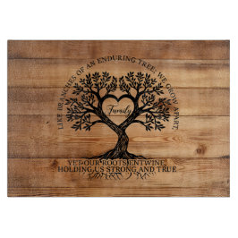 Family Tree of Life Glass Cutting Board Snijplank