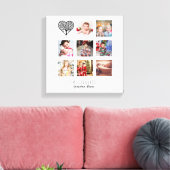 Family Tree Photo Collage Grandma Grandmoeder Gift Canvas Afdruk (Insitu (Woonkamer))
