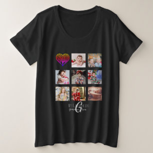 Family Tree Photo Collage Grandma Grandmoeder Gift Grote Maat T-shirt