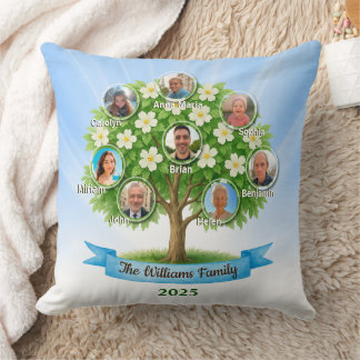 Family Tree Photo Heritage Home Decor Comfort Kussen