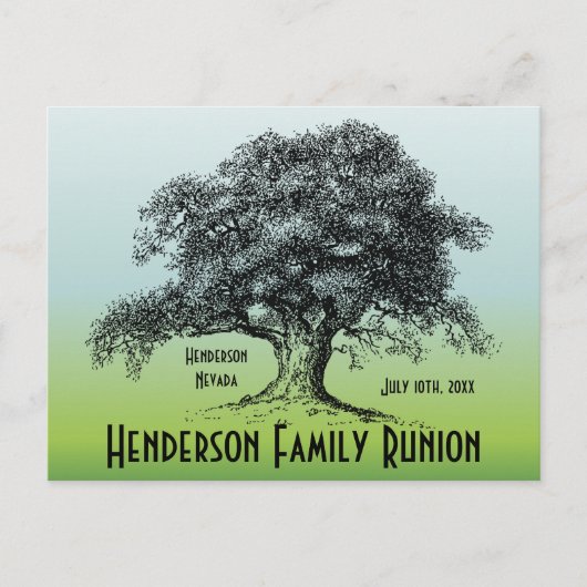 Family Tree  reünie bijeenkomst Aankondigingskaart (Voorkant)