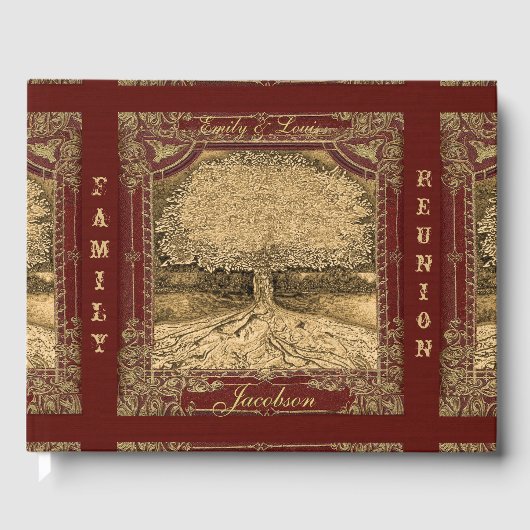 Family Tree Reunion Gastboek  look Gastenboek (Voorkant)