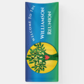 Family Tree Reunion Hart Liefde Spandoek (Verticaal)