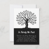 Family Tree Reunion Party Favoriet Zwart-wit Kaart (Voorkant)