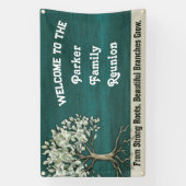 Family Tree Reunion Rustic Welcome Spandoek (Verticaal)