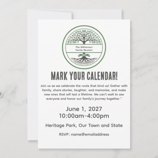Family Tree Roots Uitnodiging (Voorkant)