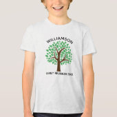 Family Tree Schattigee aangepaste reünie partij Ki Tri-Blend Shirt (Voorkant)