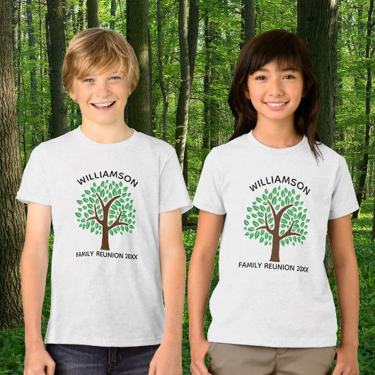 Family Tree Schattigee aangepaste reünie partij Ki Tri-Blend Shirt
