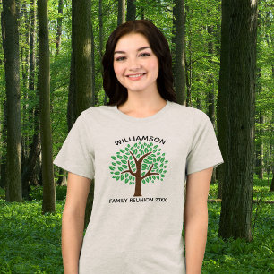 Family Tree Schattigee aangepaste reünie partij vr Tri-Blend Shirt