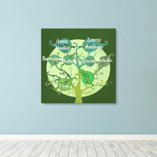 Family Tree Single Print Personaliseren (Insitu (Houten vloer))