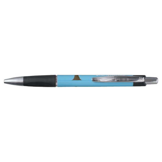 Family Tree Sky Blue White Family Reunion Souvenir Pen (Achterkant)