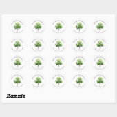 Family Tree Thema | Gezinshereniging Ronde Sticker (Vel)