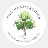 Family Tree Thema | Gezinshereniging Ronde Sticker (Voorkant)