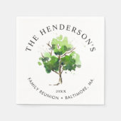 Family Tree Thema | Gezinshereniging Servet (Voorkant)