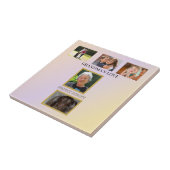 Family Tribute with Pet Photo Tegeltje (Zijkant)