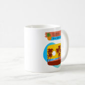 Family Tropical Beach Vacation Souvenir Koffiemok (Voorkant rechts)