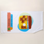 Family Tropical Beach Vacation Souvenir Strandlaken (Voorkant)