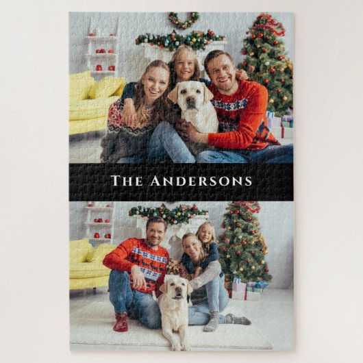 Family Two Photo Collage Puzzle Legpuzzel (Verticaal)