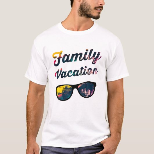 Family Vacation 2021 Summer Matching Beach Vacay M T-shirt (Voorkant)