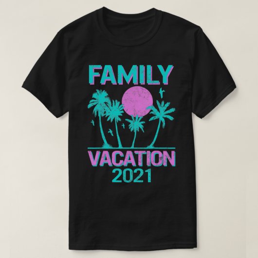 Family Vacation 2021 Summer Matching Beach Vacay M T-shirt (Design voorkant)