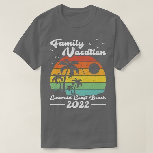 Family Vacation 2022  Florida Emerald Coast T-shirt (Design voorkant)
