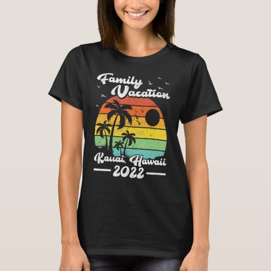 Family Vacation 2022  Kauai Hawaii Beach T-shirt (Voorkant)