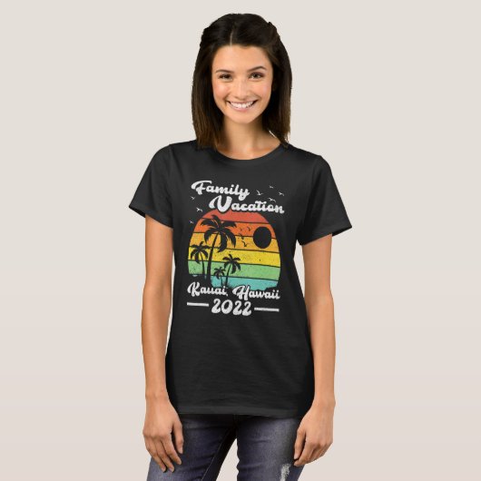 Family Vacation 2022  Kauai Hawaii Beach T-shirt (Voorkant volledig)